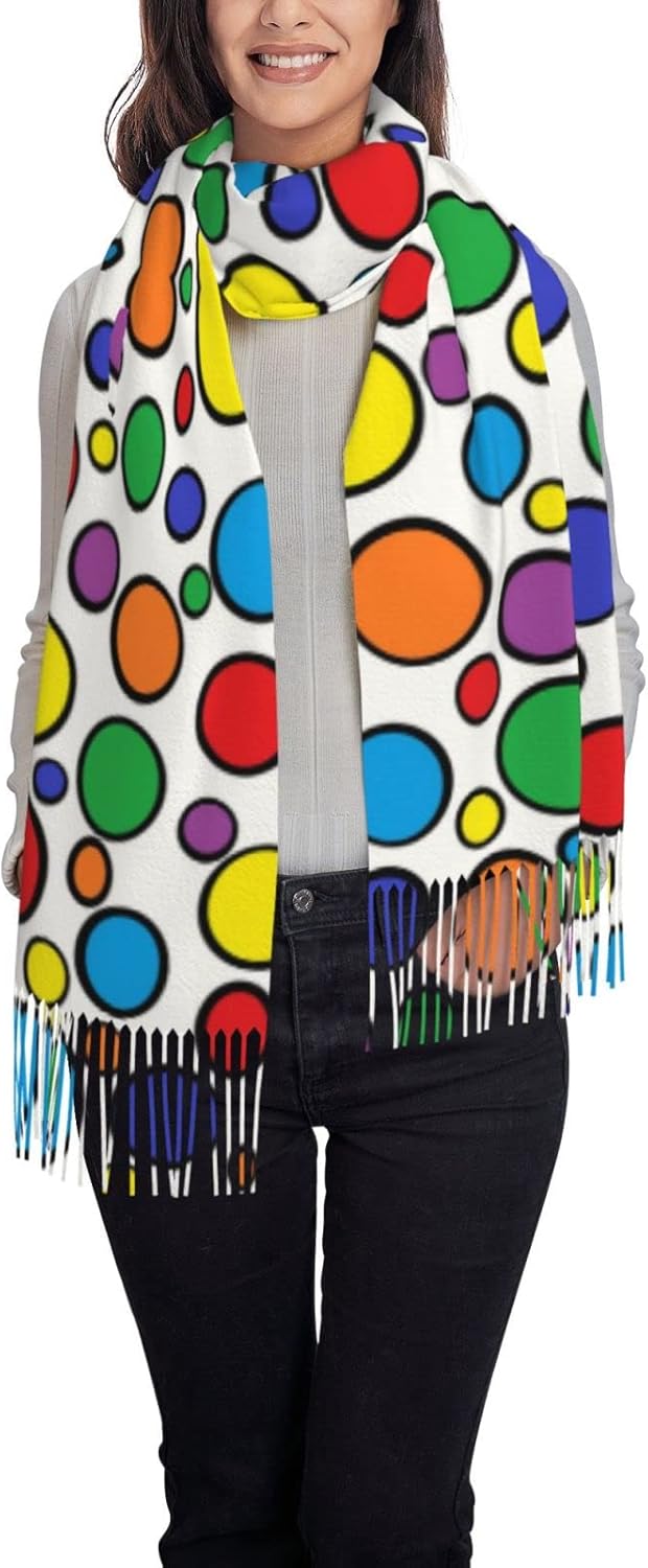 Colorful Circles Women's Scarf - огляд і ціна Stole Wedding Shawl