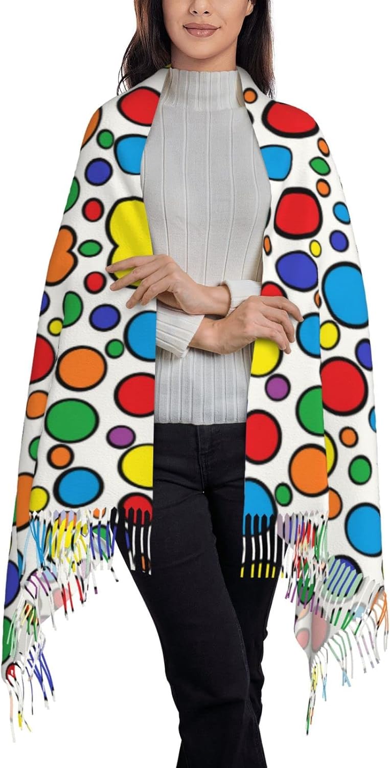 Colorful Circles Women's Scarf - огляд і ціна Stole Wedding Shawl