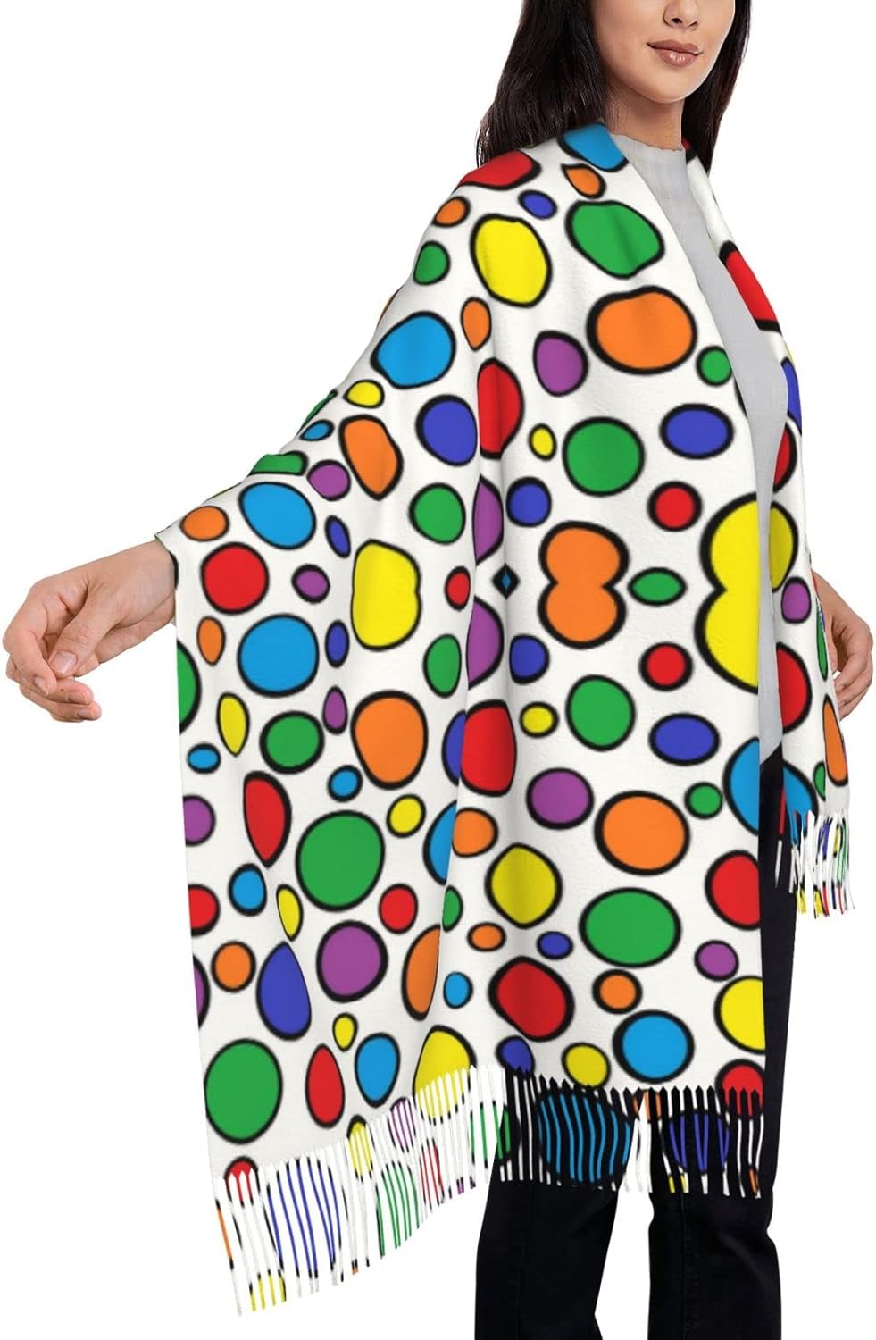 Colorful Circles Women's Scarf - огляд і ціна Stole Wedding Shawl