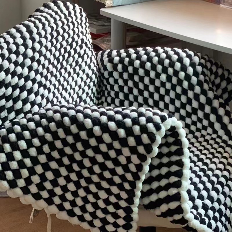130G/Roll Pompom Yarn Mixed Co - огляд і ціна Woven Scarf Blanket