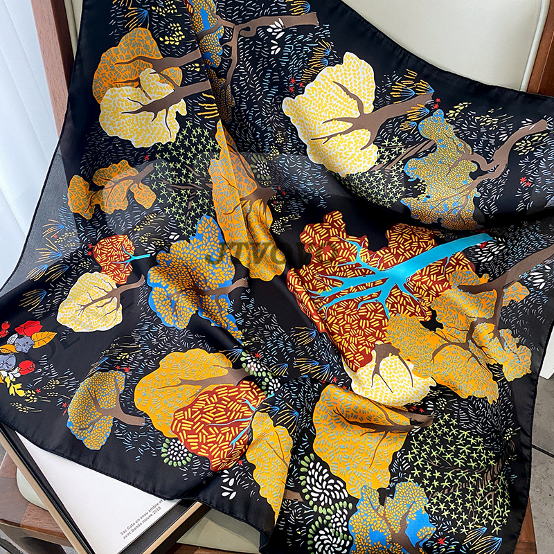 70x70cm Women Scarf Silk Feeli - огляд і ціна Ascot Neck Scarf