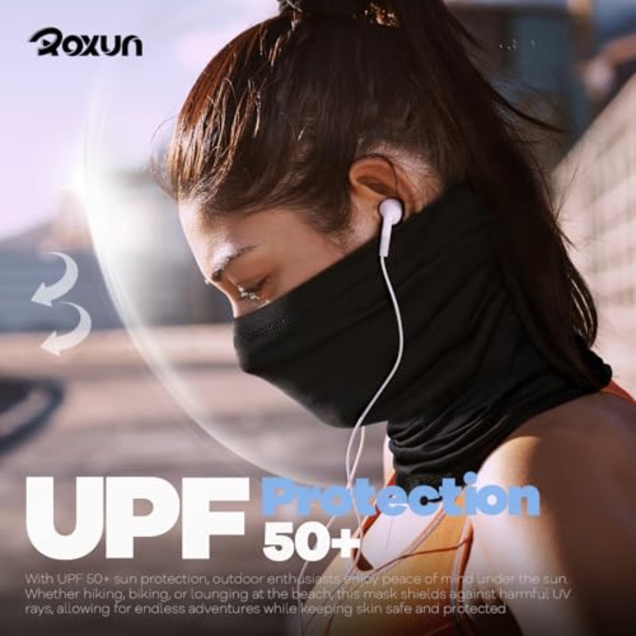 ROXUN 4 Pack Neck Gaiter, Cool - огляд і ціна Face Scarf Mask