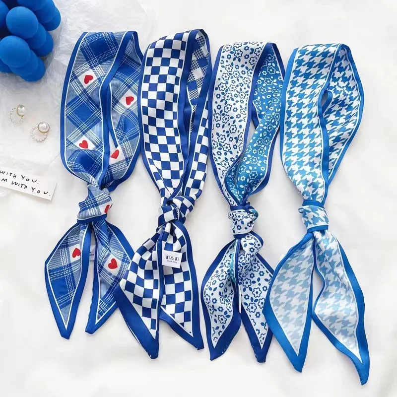 Klein blue silk scarf new chec - огляд і ціна Silk Tie Striped