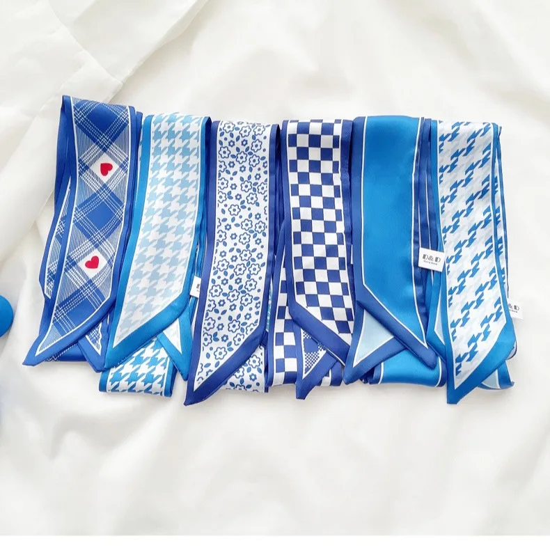 Klein blue silk scarf new chec - огляд і ціна Silk Tie Striped