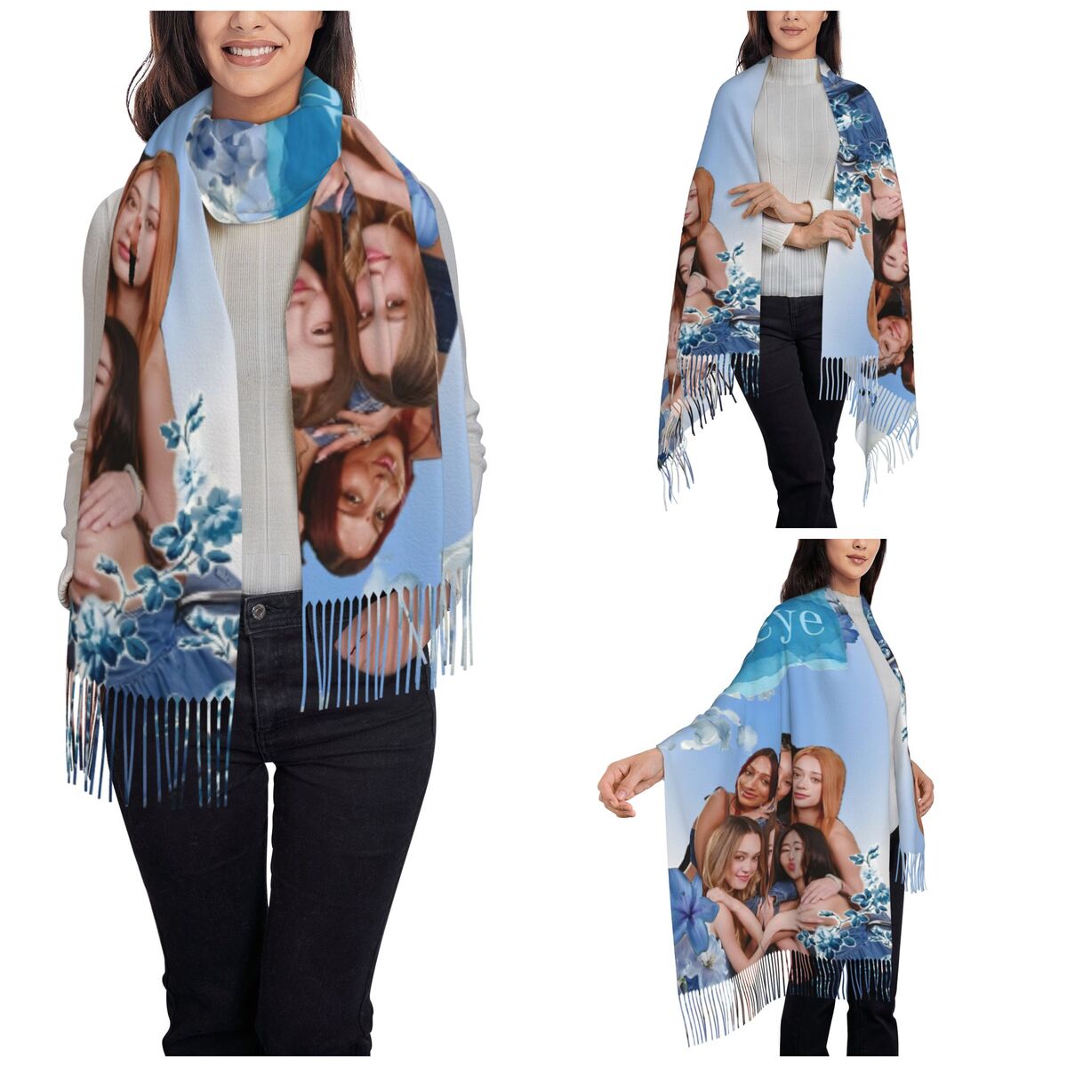 Katseye Kpop Scarf for Women W - огляд і ціна Pashmina Wrap Large
