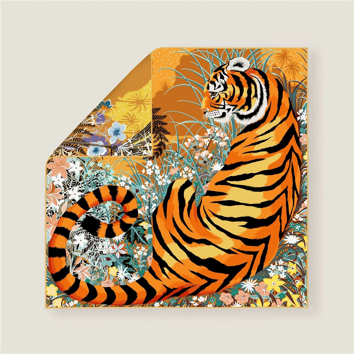 70CM Curled Edge Twill Silk Sq - огляд і ціна Scarf Silk Square