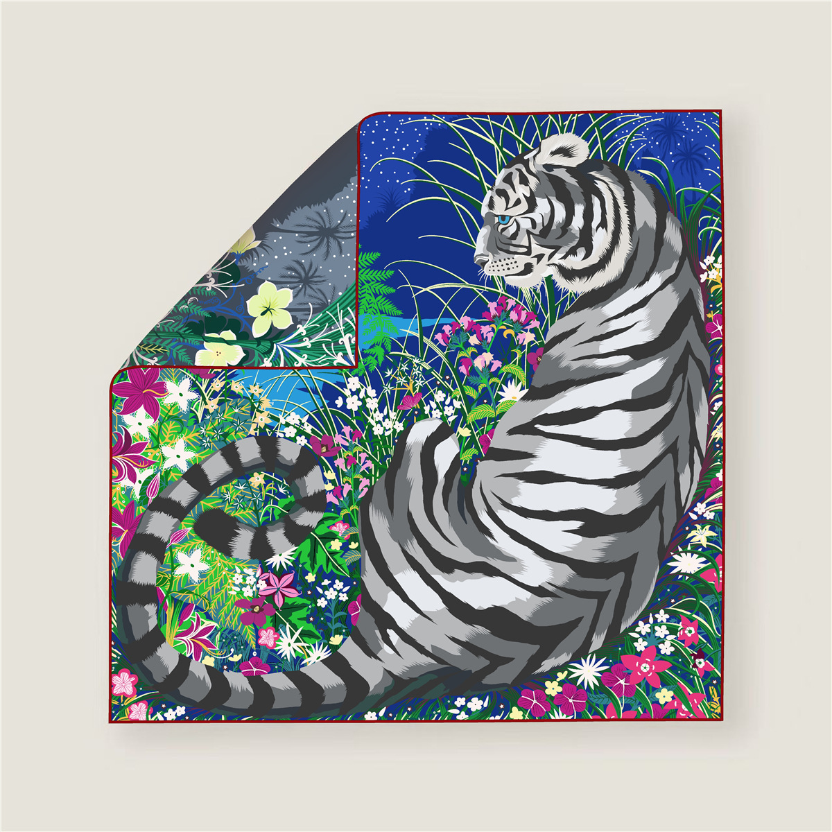 70CM Curled Edge Twill Silk Sq - огляд і ціна Scarf Silk Square