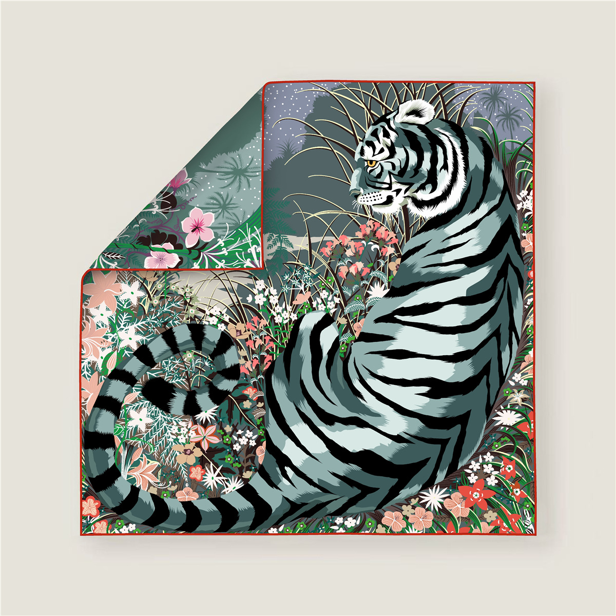70CM Curled Edge Twill Silk Sq - огляд і ціна Scarf Silk Square