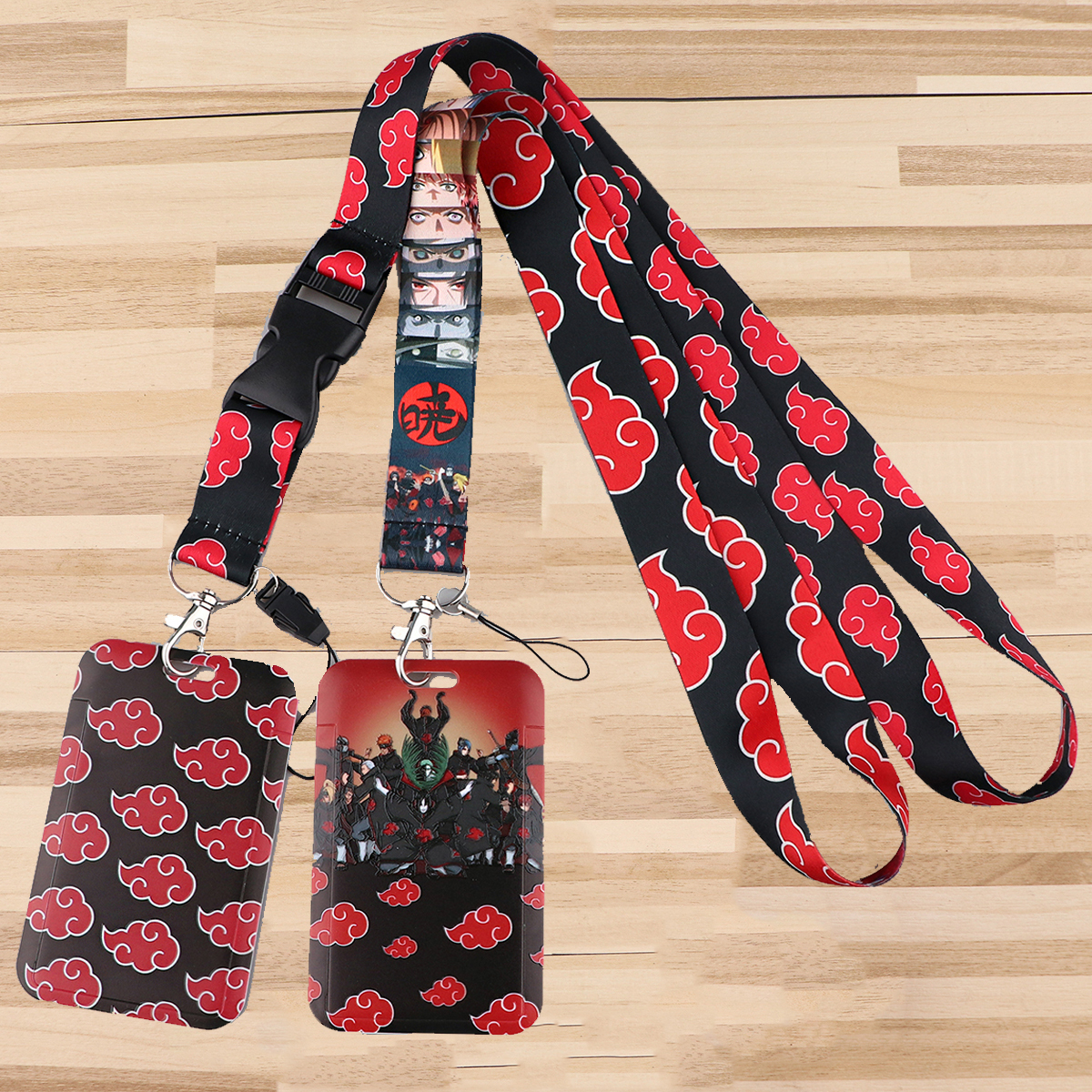 Japanese Anime Red Clouds Busi - огляд і ціна Lanyard Badge Holder