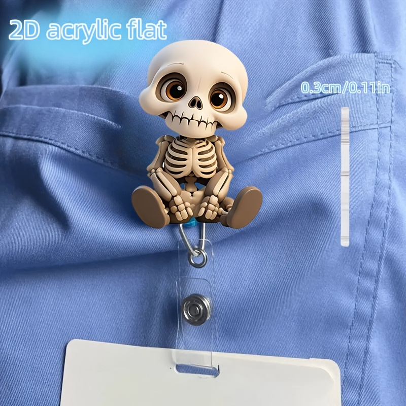2D Flat, Acrylic Dazed Skull H - огляд і ціна Lanyard Badge Holder