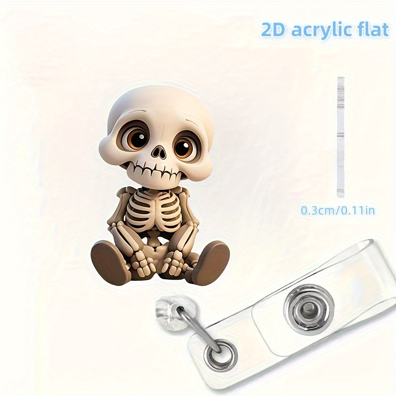 2D Flat, Acrylic Dazed Skull H - огляд і ціна Lanyard Badge Holder