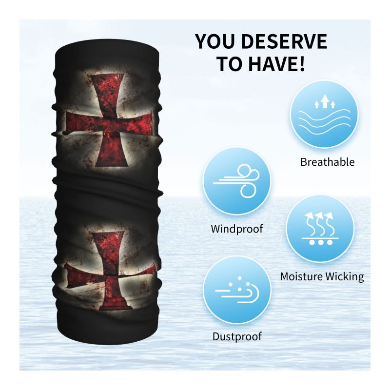 Custom Knights Templar Flag Ba - огляд і ціна Neck Warmer Tube